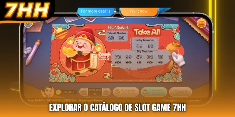 Explorar o catálogo de slot game 7HH